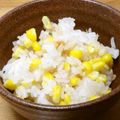 chou*'s cooksnap of when they made ホタテの貝柱ととうもろこしの炊き込みご飯.