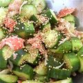 ふにだ's cooksnap of when they made きゅうりとカニカマの胡麻ポン酢和え～♪♪.