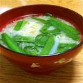 ぽめchan's cooksnap of when they made モヤシとニラの味噌汁.