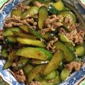 こおならはいか's cooksnap of when they made 大雑パッ！豚肉ときゅうりの中華炒め.