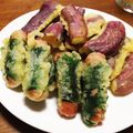 YUKIKI☆'s cooksnap of when they made お弁当に♪ウインナーのシソ巻き天プラ.