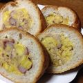まあくんのおくさん's cooksnap of when they made 薩摩芋(南瓜）餡入り♡スタッフドバゲット.