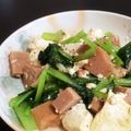 いるかくゆら's cooksnap of when they made ボリュウム満点！！小松菜・スパム・豆腐の炒め物.