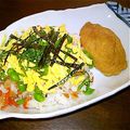 Mirey's cooksnap of when they made 五目寿司の素で作るなんちゃって助六寿司♪.