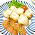ruruyun's cooksnap of when they made 塩麹そぼろdeライスペーパー巻きコロッケ.