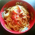 とらさんまま♡'s cooksnap of when they made 超簡単！トマトとツナのパスタ.