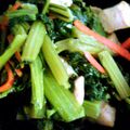 ユーロン's cooksnap of when they made ほっとするね♪高野豆腐と小松菜の炒め煮。.