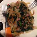 tunachile's cooksnap of when they made ベーコンとほうれん草の炒め.