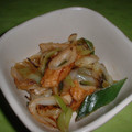 Jock's cooksnap of when they made ちくわとネギの炒め物（お弁当用に作った）.