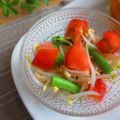 まろんかふぇ's cooksnap of when they made トマトといんげんの春サラダ♪.