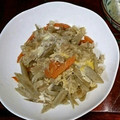 日ペンのみこ's cooksnap of when they made 豚の柳川（豚とごぼうの卵とじ）.