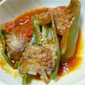 ■茉莉■'s cooksnap of when they made ＊ピーマンの肉つめのトマトソース煮込み＊.