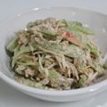 Hoink's cooksnap of when they made セロリ、ツナとカニカマのワサマヨサラダ.