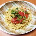 ワタアメ12's cooksnap of when they made トマト☆キュウリ☆ツナ☆パルメザンパスタ.