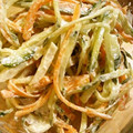 yonhaonma's cooksnap of when they made きゅうりとちくわの胡麻マヨ和え.
