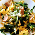 菜穂♪'s cooksnap of when they made 卵とほうれん草の中華炒め.