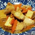 saruk1's cooksnap of when they made ピリ辛ねぎ味噌味♪鶏肉と厚揚げの炒め物.
