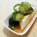 しじみごはん's cooksnap of when they made ＊きゅうりとワカメの冷や奴＊胡麻ドレ.
