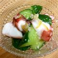 junpoko's cooksnap of when they made たこぶつときゅうりの塩麹和え♪.