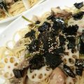 ジリオン's cooksnap of when they made 鶏肉とほうれん草とレンコンの和風パスタ.