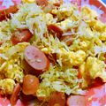 ゆんのぉぉぉ's cooksnap of when they made キャベツとウィンナーの卵炒め.