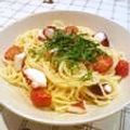 matuki's cooksnap of when they made タコ＆トマト＆大葉☆さわやか夏パスタ.
