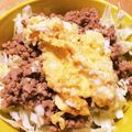 倖田☆きぬ's cooksnap of when they made スーパーズボラ飯：簡単そぼろ丼.
