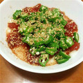 リラックマロン's cooksnap of when they made ♡☆オクラとマグロとトロロの簡単小鉢.