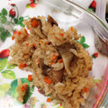 かなこ♡'s cooksnap of when they made 鶏とたっぷりきのこの炊き込みご飯.