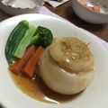 べらのってぃ's cooksnap of when they made かぶの器で鶏つくねの蒸し物.