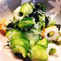 asianinaz's cooksnap of when they made ワカメきゅうりの酢の物♪＋ちくわじゃこ♪.