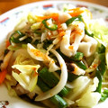 noamanma's cooksnap of when they made 減塩ゆるベジ☆タコとねぎの焼きそば.