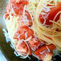 煮干し's cooksnap of when they made しらすとトマトの冷製パスタ.