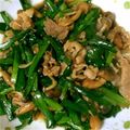 ももまろん♪'s cooksnap of when they made ラー油でウマ辛☆豚ニラ炒め.