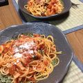 うにょ～ん's cooksnap of when they made にんにくが決め手♡簡単トマトパスタ♡.