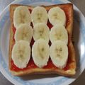 けいちや's cooksnap of when they made 完熟バナナで、バナナ苺ジャムトースト.