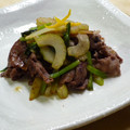 Odaｶﾌｪ's cooksnap of when they made セロリと牛肉の蒸し炒め.