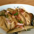itushiki's cooksnap of when they made 茄子とベーコンの和っぽいパスタ.