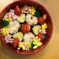 サイボーグまま's cooksnap of when they made ハートのおにぎりケーキ風（？）弁当.