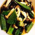 たっぷりたまご's cooksnap of when they made ☆オクラとしめじの麺つゆで煮浸し☆.