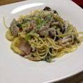ぽぽねママ's cooksnap of when they made ベーコンとしめじの和風クリームパスタ.
