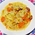 ゆ〜みんぶた's cooksnap of when they made 超簡単、春キャベツのスープスパ.