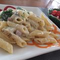 華舞蘭's cooksnap of when they made ヘルシーなんちゃってクリームパスタ.
