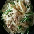 hamanny's cooksnap of when they made しゃきしゃき♡水菜のさっぱりうどん.