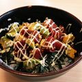 スフレッ子's cooksnap of when they made まぐろとアボカドのユッケ丼.