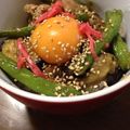 どんぐりぱん's cooksnap of when they made 茄子の煮浸し♪リメイク豚丼.