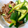もんちもんち's cooksnap of when they made きゅうりと牛肉の炒めもの.