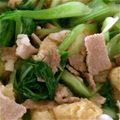suwani's cooksnap of when they made にんにく＆ダシダ☆豚とチンゲン菜のお浸し.