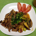 あいぼんｗ's cooksnap of when they made 豚肉とさつま芋ときのこの炒め物。.