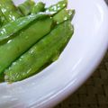 kemeta's cooksnap of when they made スナップ豌豆のにんにく炒め.